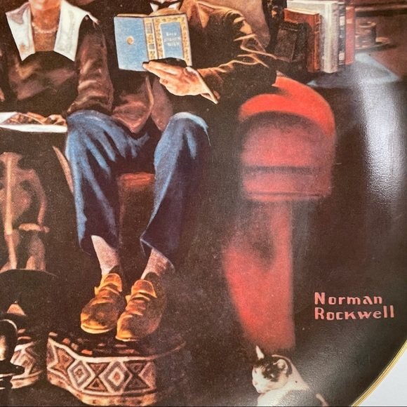 America’s Oldest Knowles Vintage Plate 4755N by Norman Rockwell Evening’s Ease - Picture 2 of 8